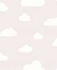 Pasztell rózsaszín felhő mintás vlies gyerektapéta