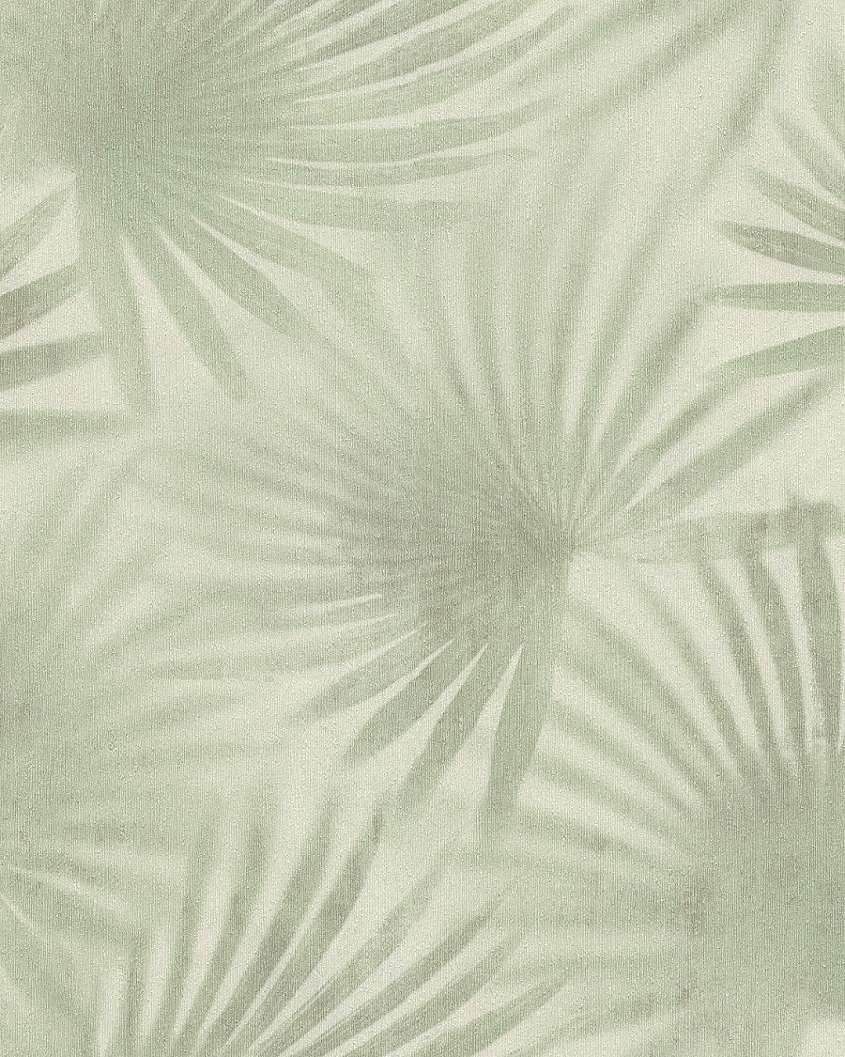 106cm dupla széles olasz design tapéta zöld árnyék hatású pálmaleveles mintával