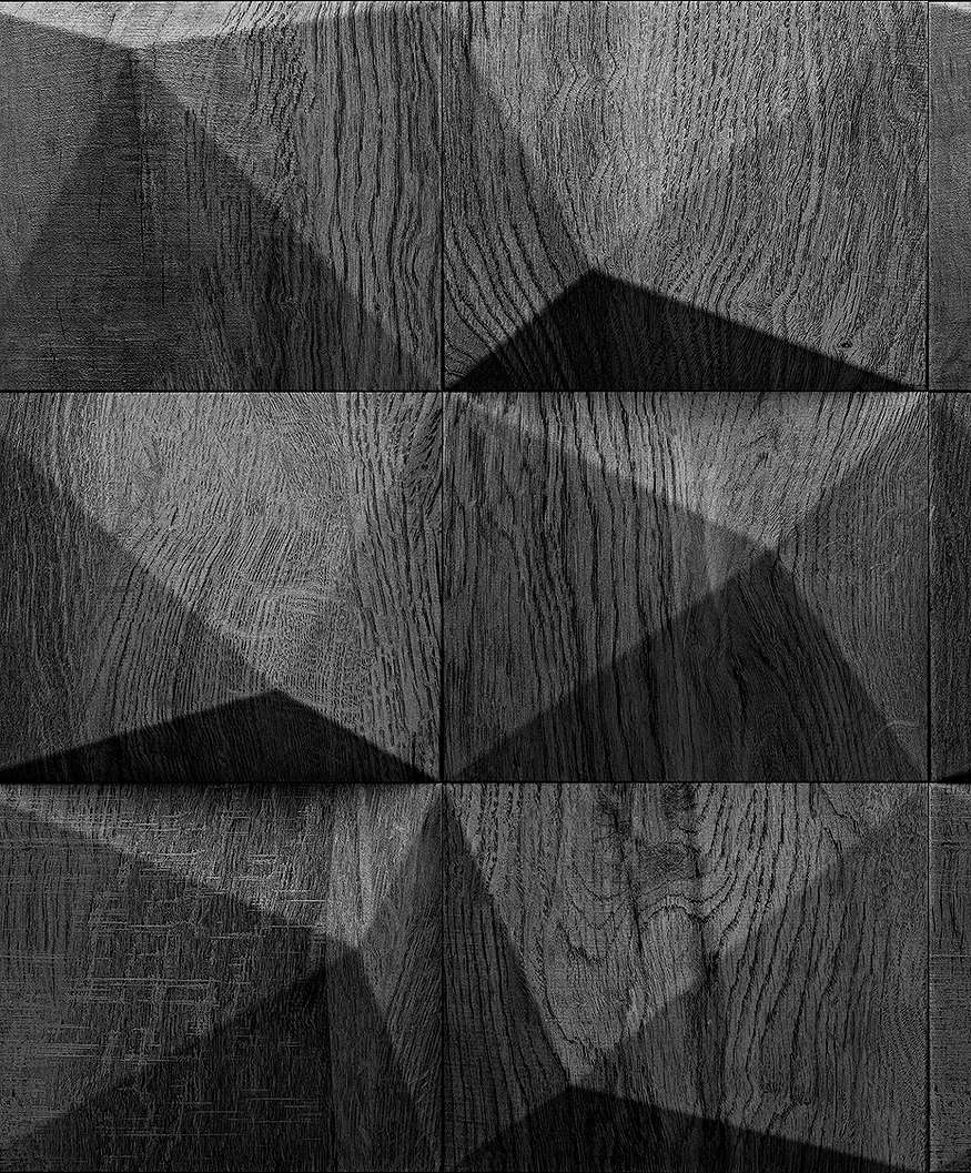 3d fa geometria mintás sötét szürke design tapéta
