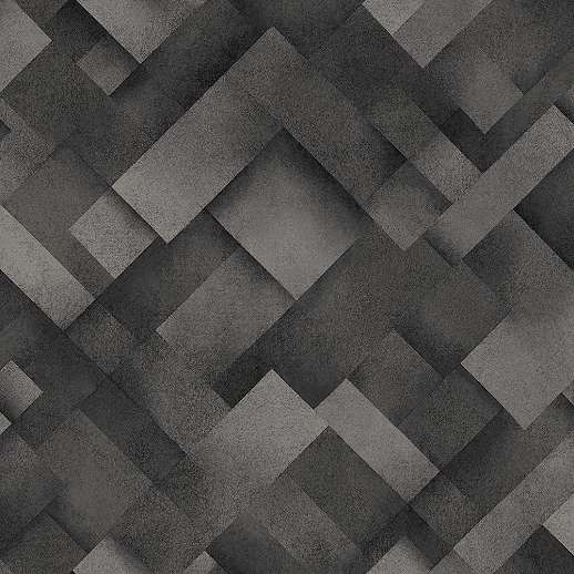 3D hatású dekor tapéta geometrikus antracit mintával
