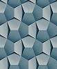 3D hatású design tapéta kék geometrikus mintával