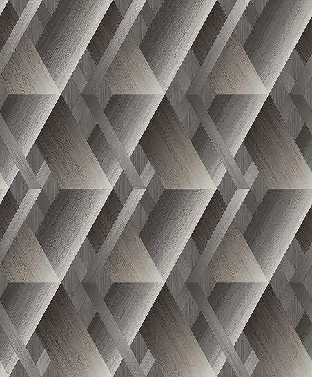 3D hatású design tapéta szürke geometriai mintával