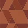 3D hatású geometria mintás rozsda színű design tapéta