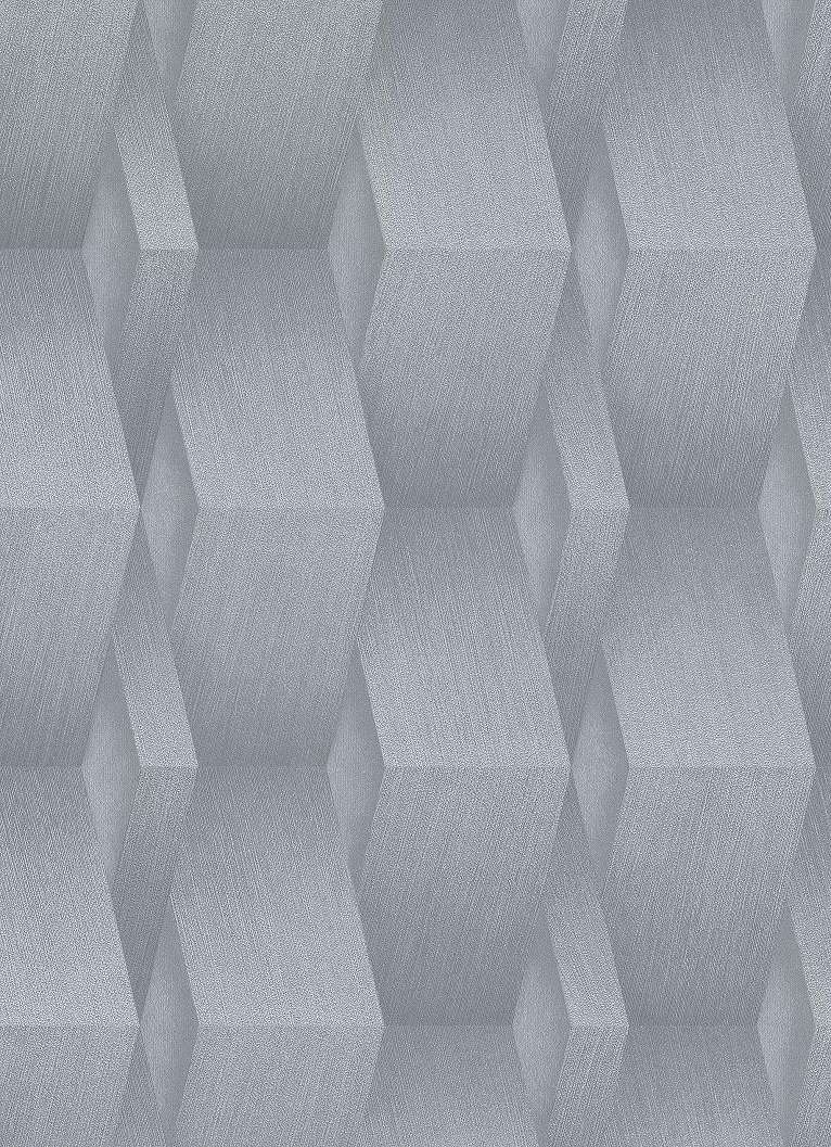 3D hatású szürke design tapéta modern geometrikus mintával