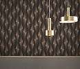 3D hatású tapéta elegáns geometria mintával barna színben