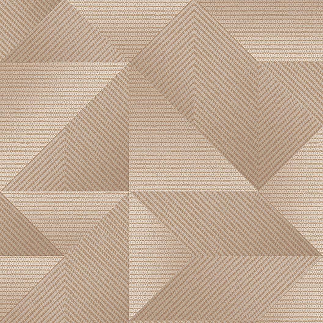 3d hatású tapéta világos barna geometrikus mintával