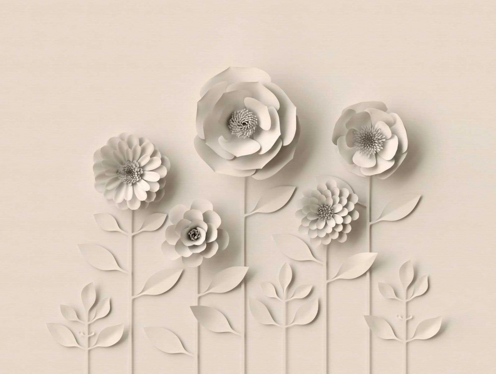 3D hatzású óriás virágmintás poszter tapéta