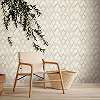3Dhatású geometrikus fa mintás sötétbeige színű elegáns design tapéta