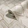 3Dhatású geometrikus fa mintás sötétbeige színű elegáns design tapéta