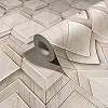 3Dhatású geometrikus fa mintás szürke és beige színű elegáns design tapéta