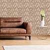 3Dhatású geometrikus fa mintás világosbarna színű elegáns design tapéta