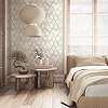 3Dhatású geometrikus mintás beige színű elegáns design tapéta