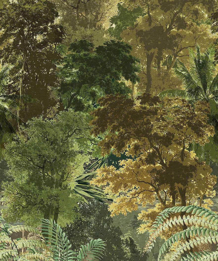 Absztrakt erdei táj mintás mosható poszter tapéta
