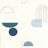 Absztrakt kék és kacsatojás színű geometria mintás design tapéta