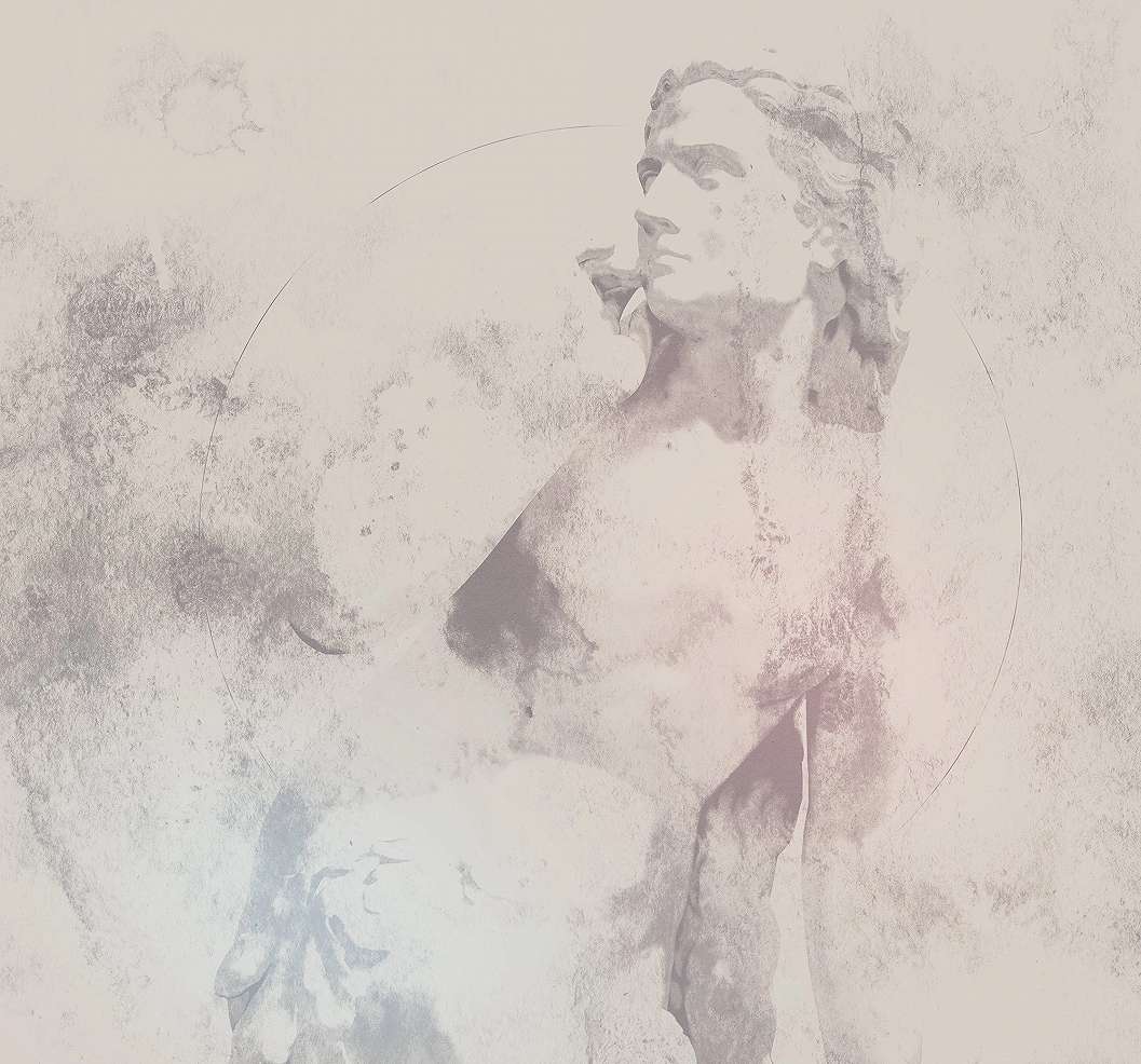 Absztrakt női szobor mintás vlies fali posztertapéta