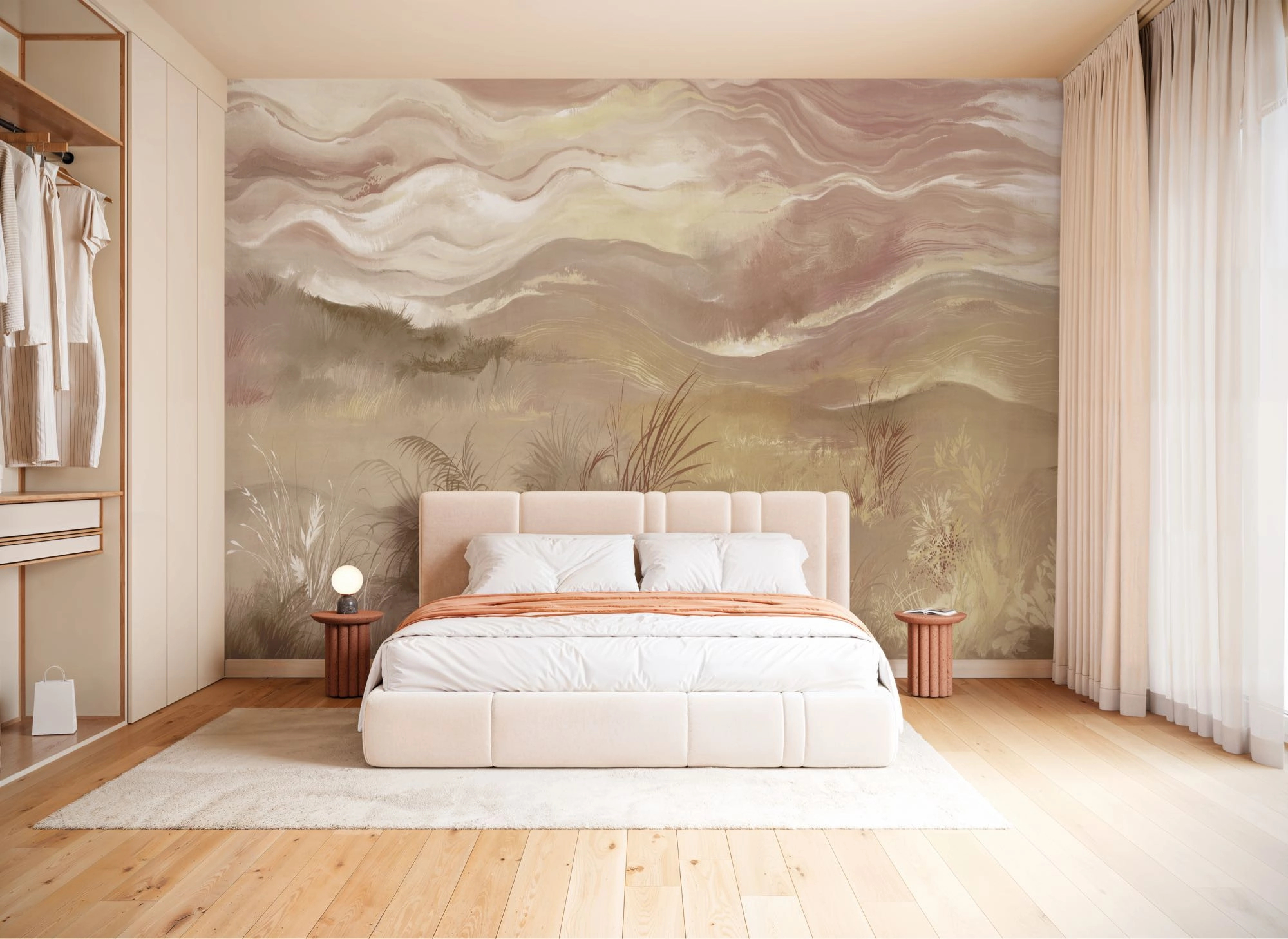 Absztrakt tájkép mintás vlies fotótapéta