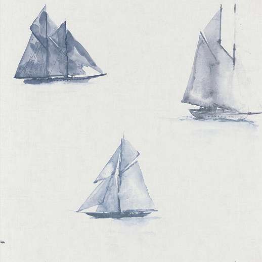 Akvarell vitorlás hajó mintás vlies design tapéta