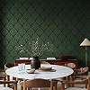 Angol dekor tapéta csillámos fa mintával sötétzöld színben