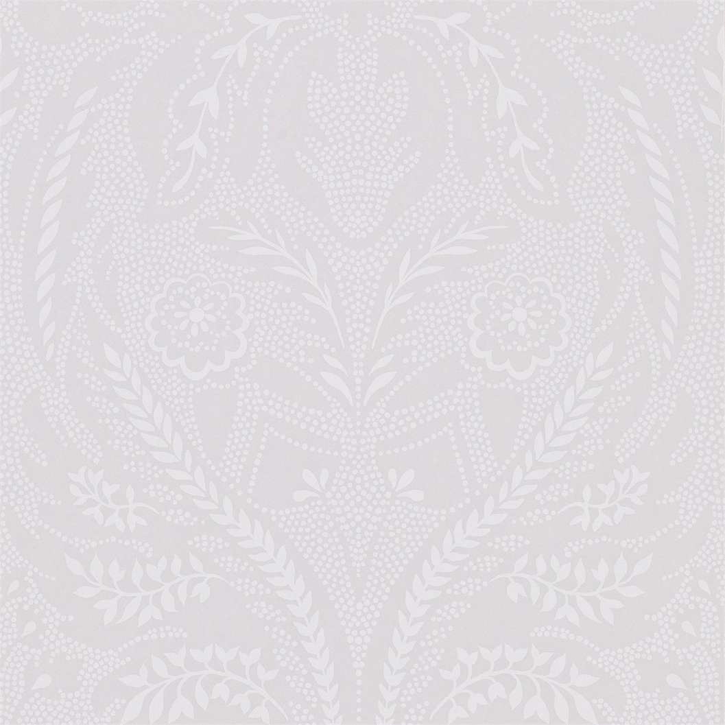 Angol design tapéta szürke színben pöttyözött levél és virág mintával