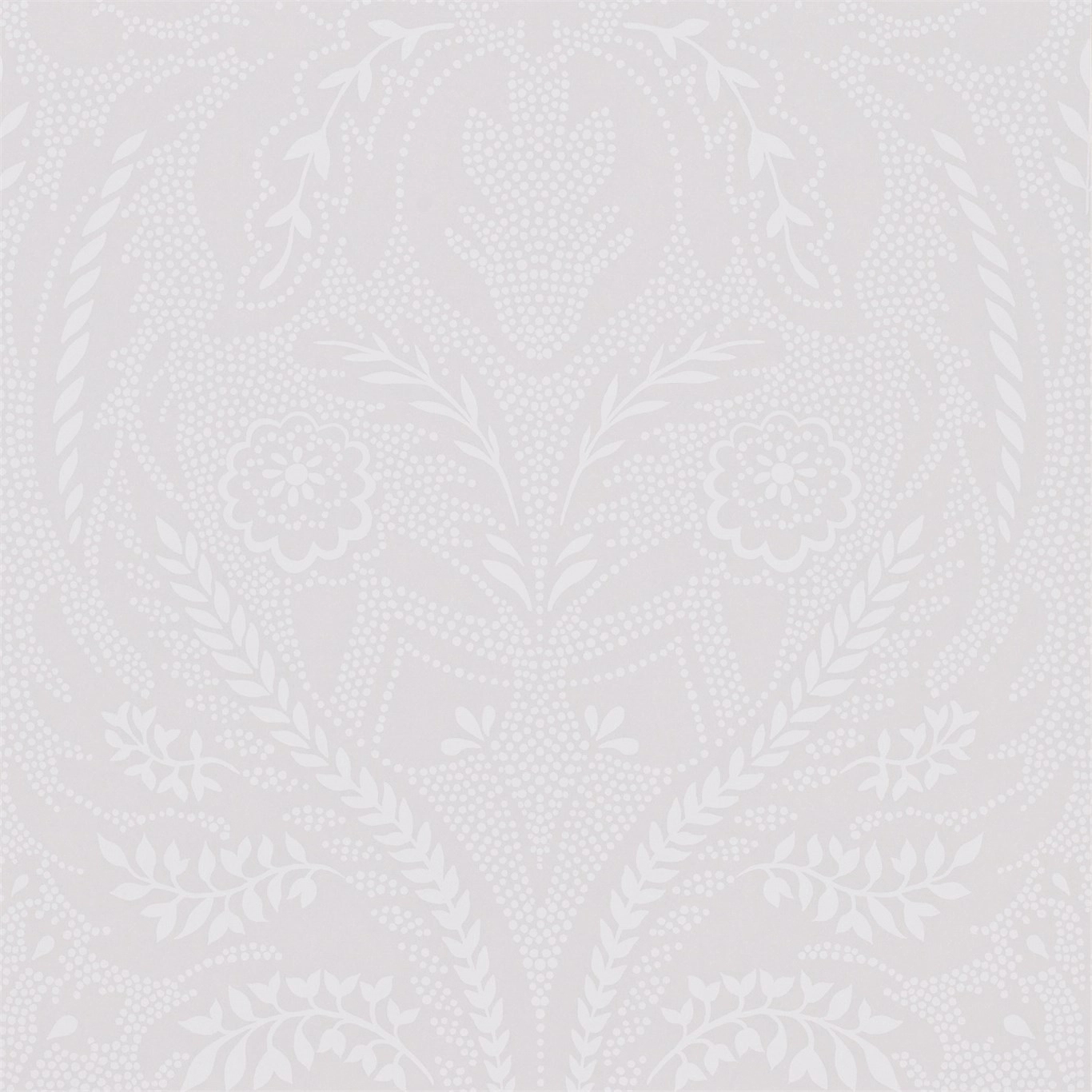 Angol design tapéta szürke színben pöttyözött levél és virág mintával