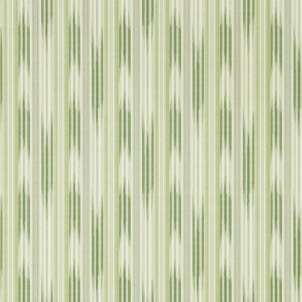 Angol elegáns zöld koptatott csíkos mintás Sanderson dekor tapéta