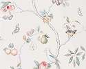 Angol Sanderson dekor tapéta madarak és gyümölcsök mintával krém színben