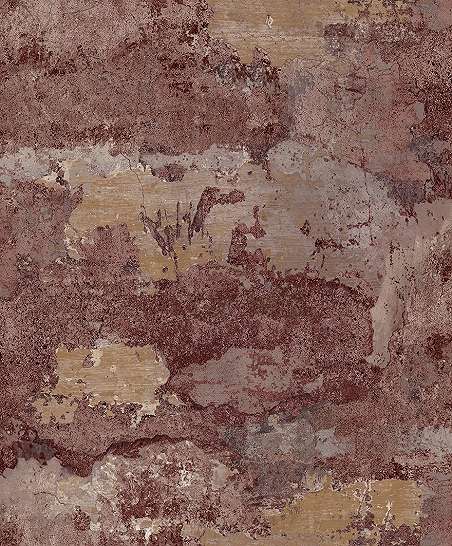 Antik hatású koptatott beton mintájú bordó színű tapéta