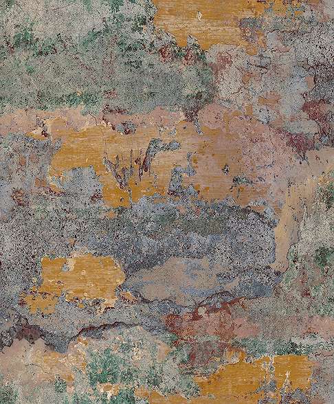 Antik hatású koptatott beton mintájú sokszínű színű tapéta