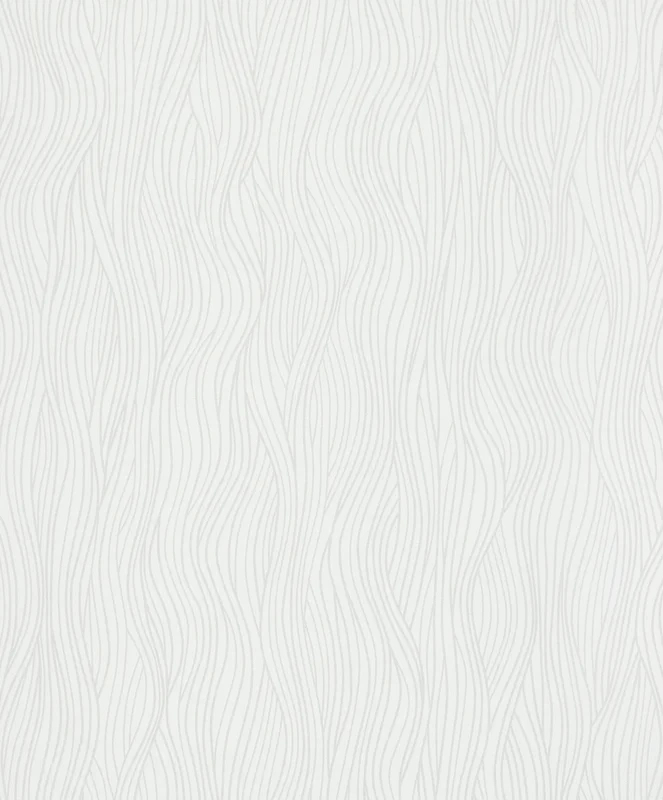 Anyagában hullám mintás fehér dekor tapéta