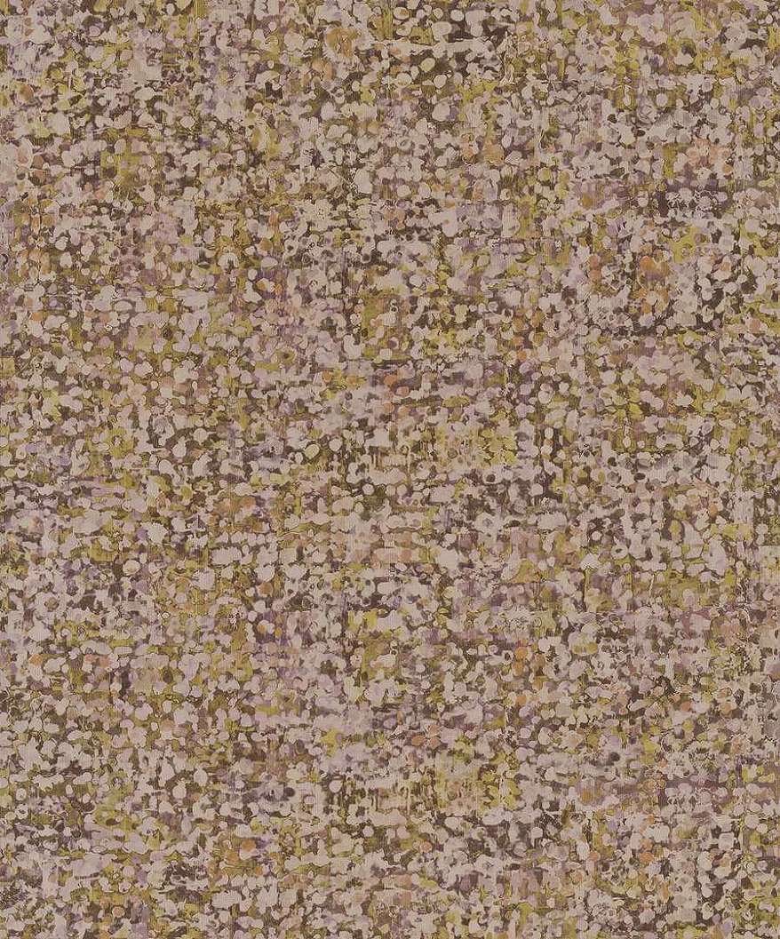 Apró absztrakt virágmintás design tapéta rózsaszín sárga színekkel