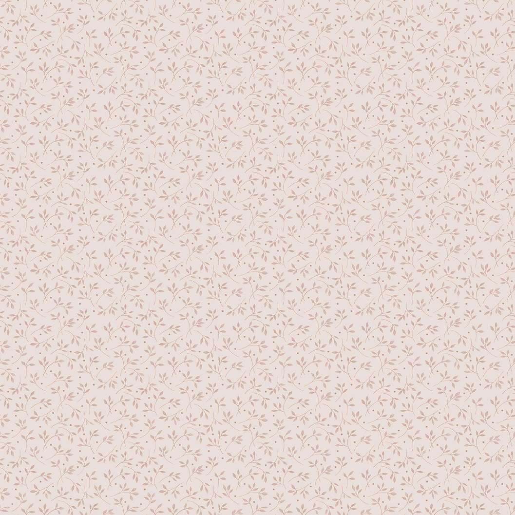 Apró retro levél mintás halvány rózsaszín design tapéta