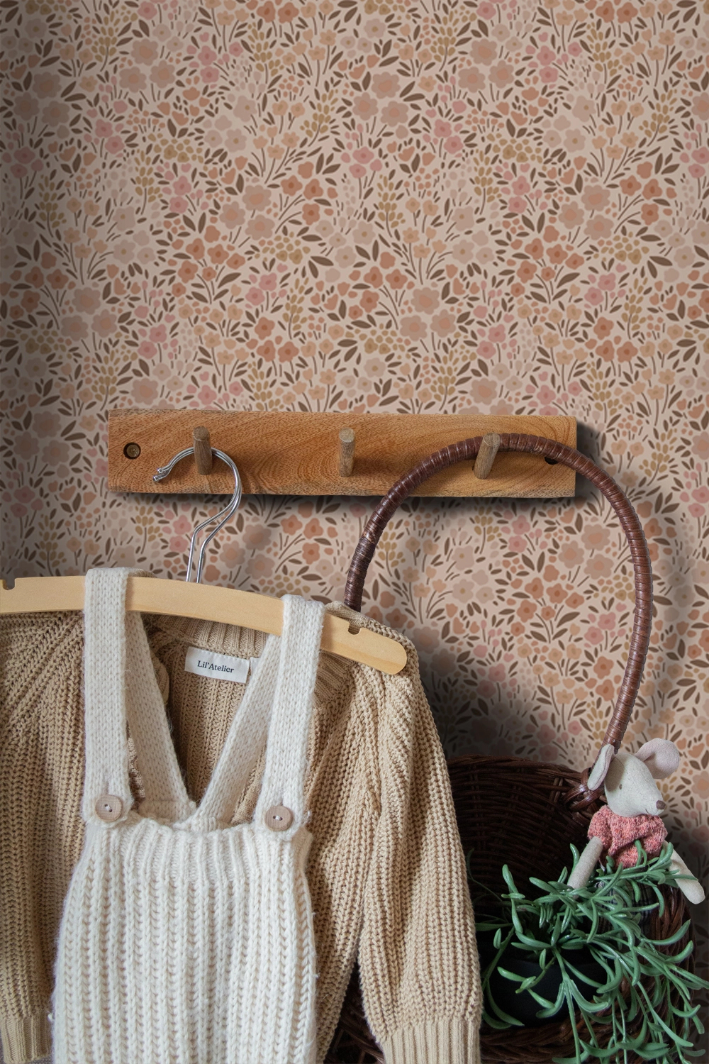 Apró virágmintás dekor tapéta