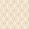 Arany és barack színű hímzett prémium tapéta geometria mintával