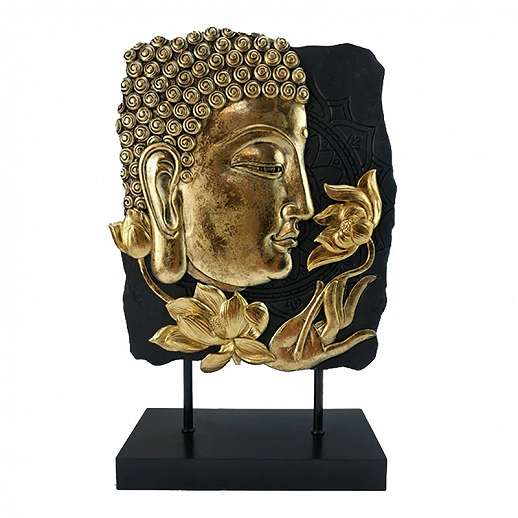 Arany, fekete etno design budha szobor