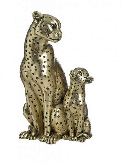 Arany leopárd mintás asztali dekoráció