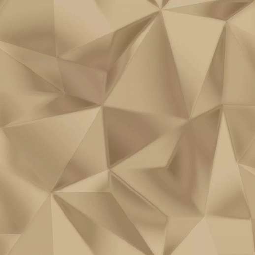 Arany színű tükröződő felületű geometriai mintás tapéta