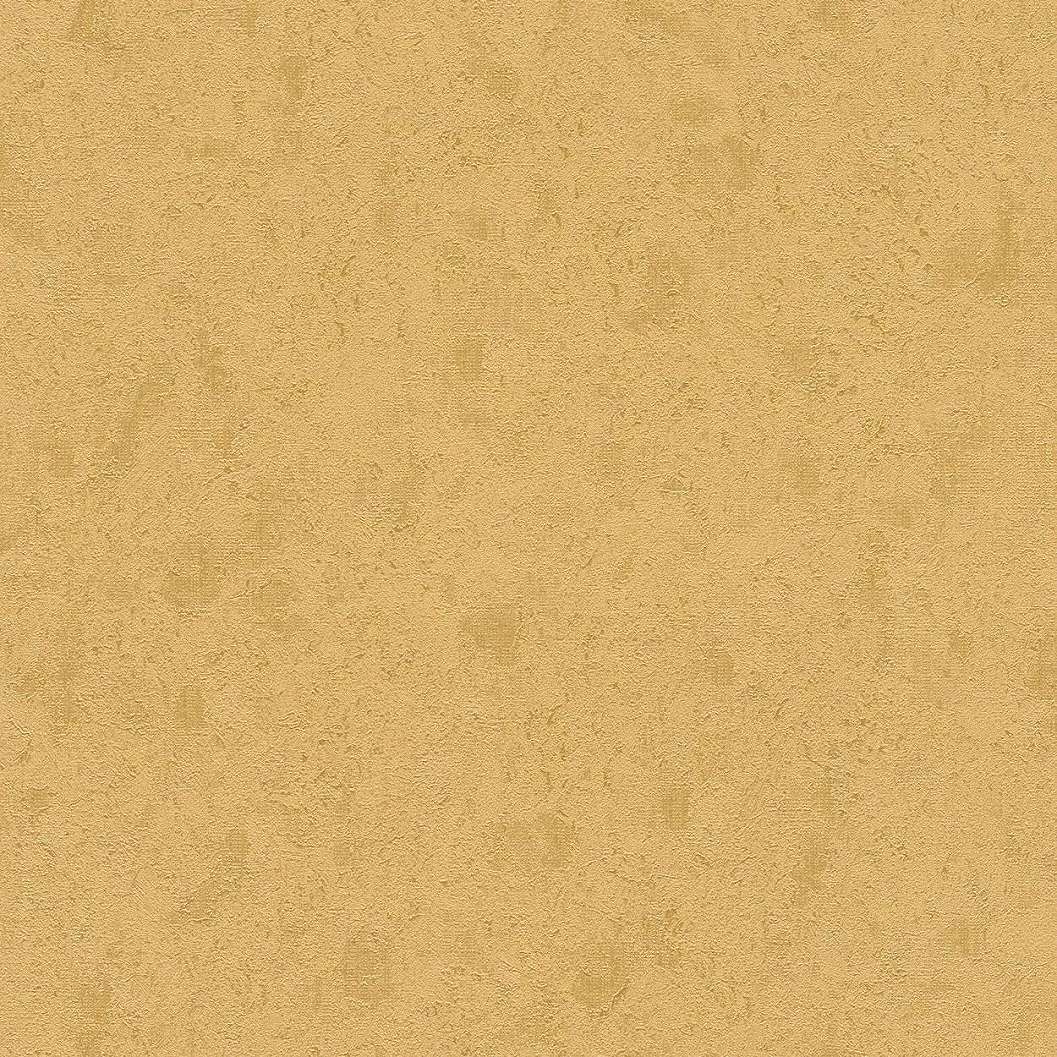 Aranysárga egyszínű foltos hatású vlies tapéta