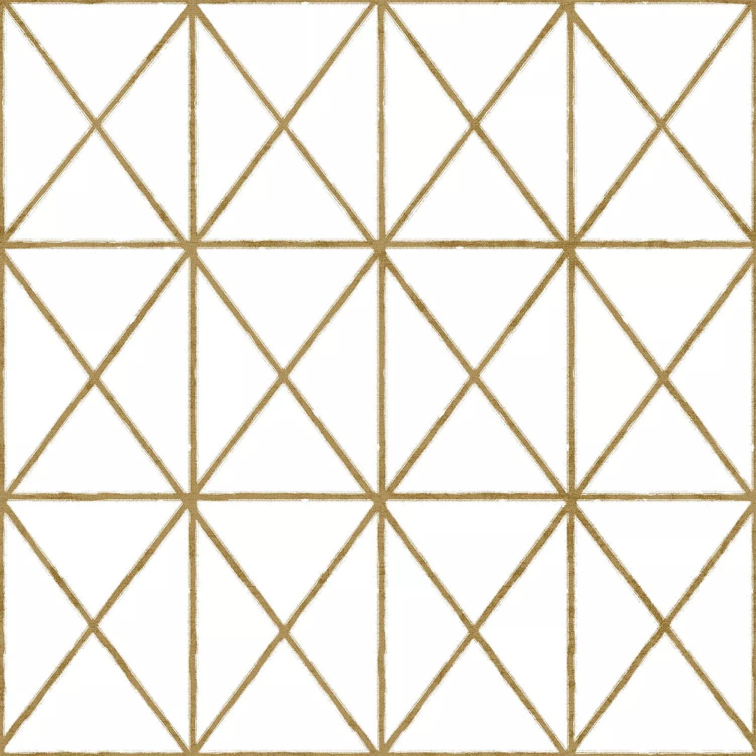 Aranysárga háromszög geometrikus mintás vinyl tapéta