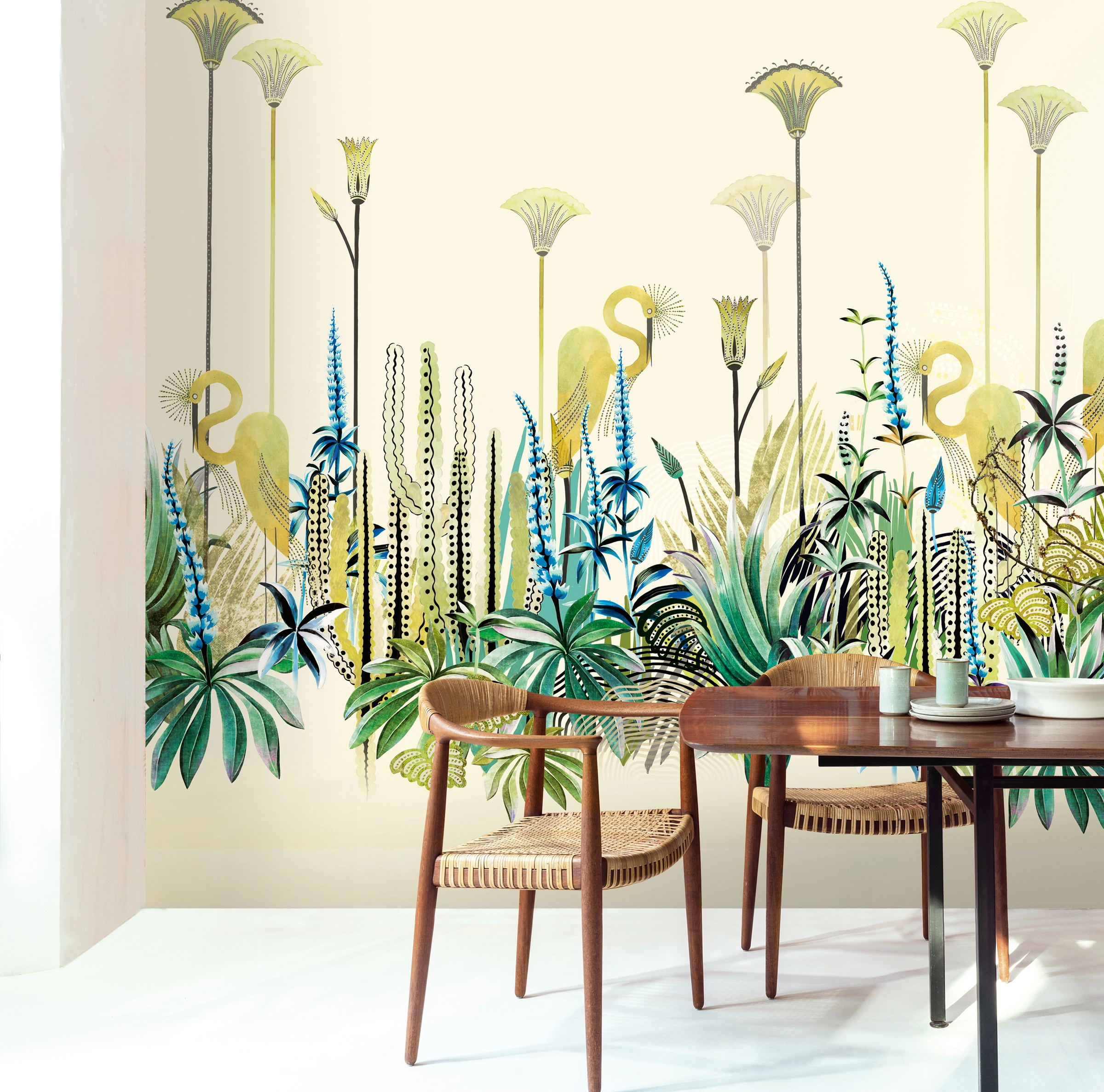 Art deco stílusú Khroma fotótapéta botanikus mintával