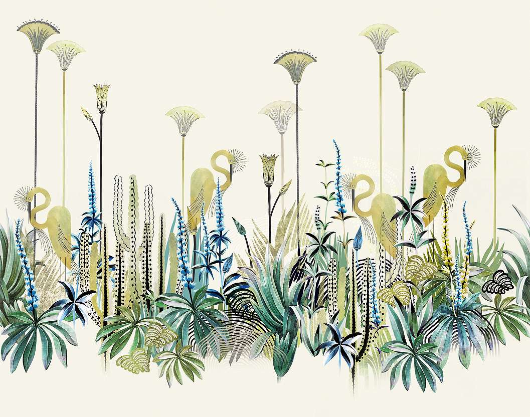 Art deco stílusú Khroma fotótapéta botanikus mintával