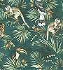 Arte luxus tapéta trópusi levéles majom mintával 100cm széles