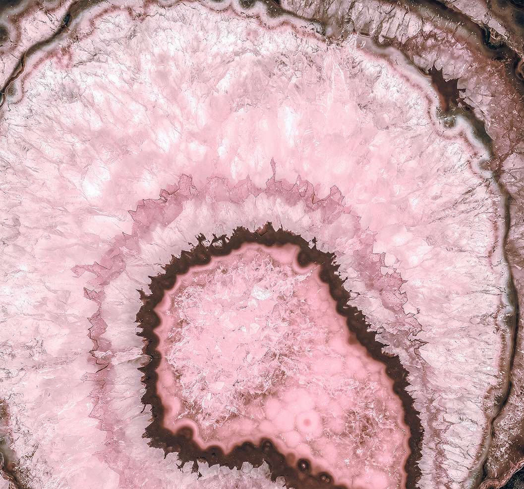 Ásvány mintás fali posztertapéta rózsaszín színben