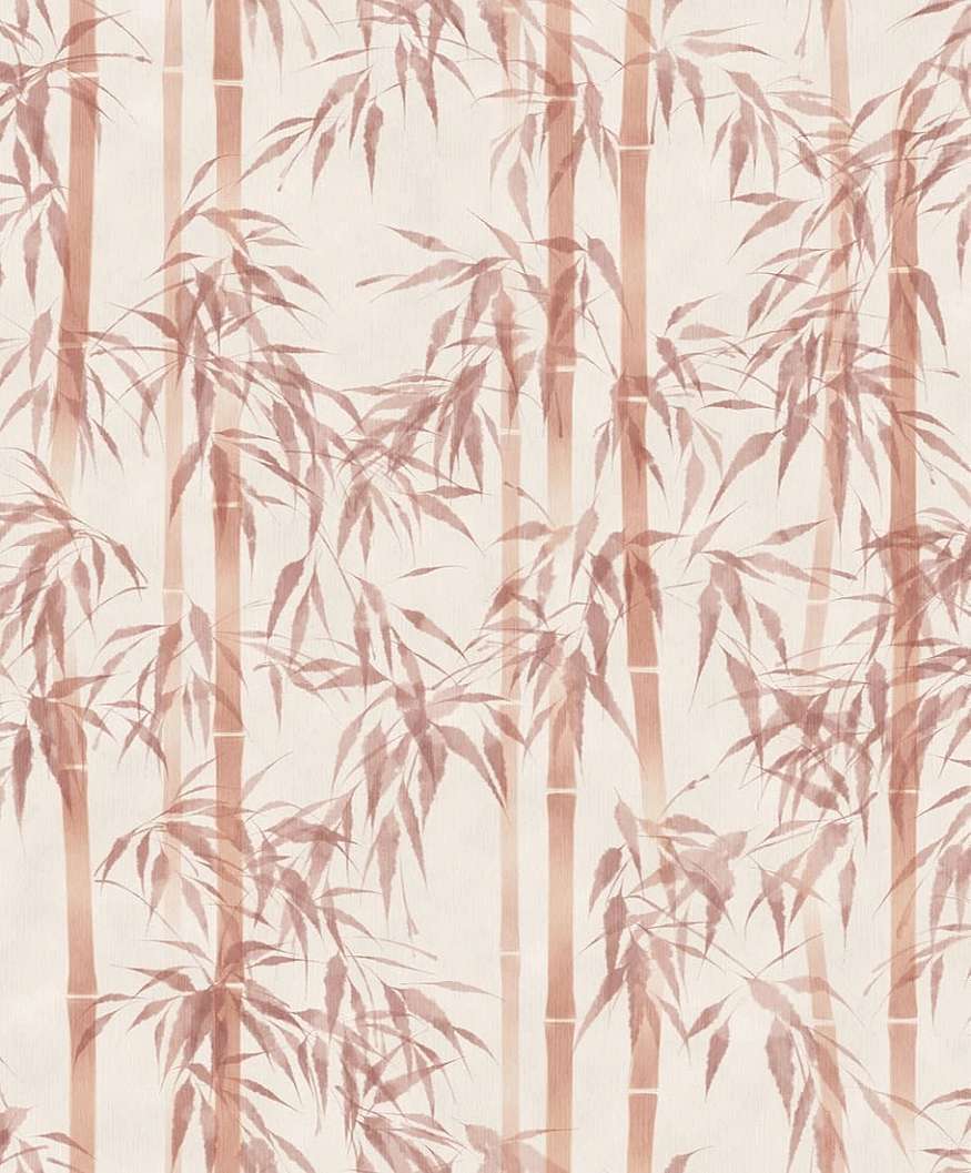 Bambusz mintás beige és narancs színű elegáns design tapéta