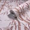 Bambusz mintás beige és narancs színű elegáns design tapéta