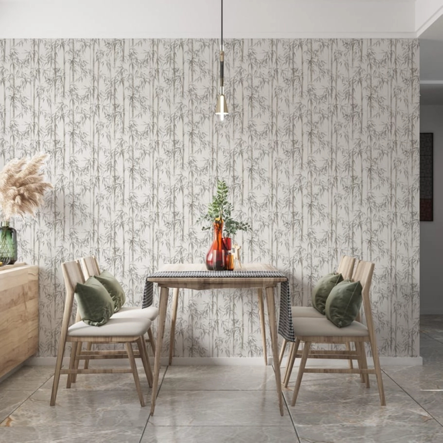 Bambusz mintás szürke színű elegáns design tapéta