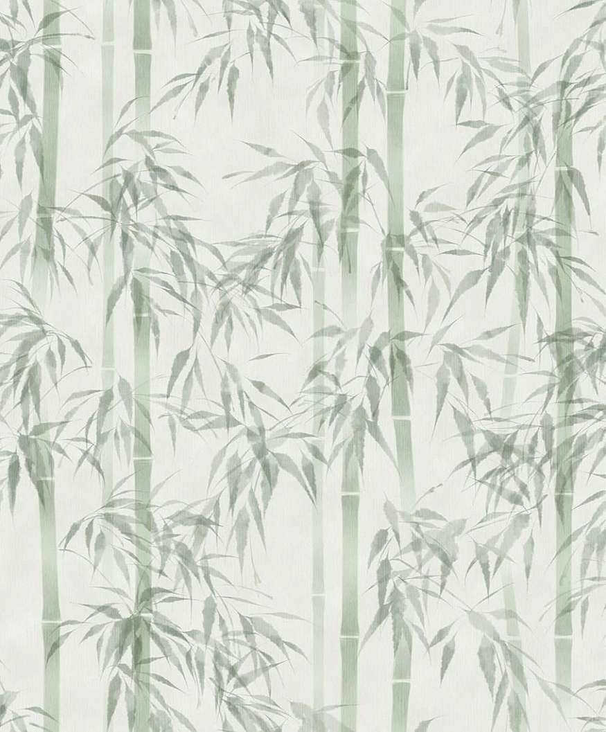 Bambusz mintás zöld színű elegáns design tapéta