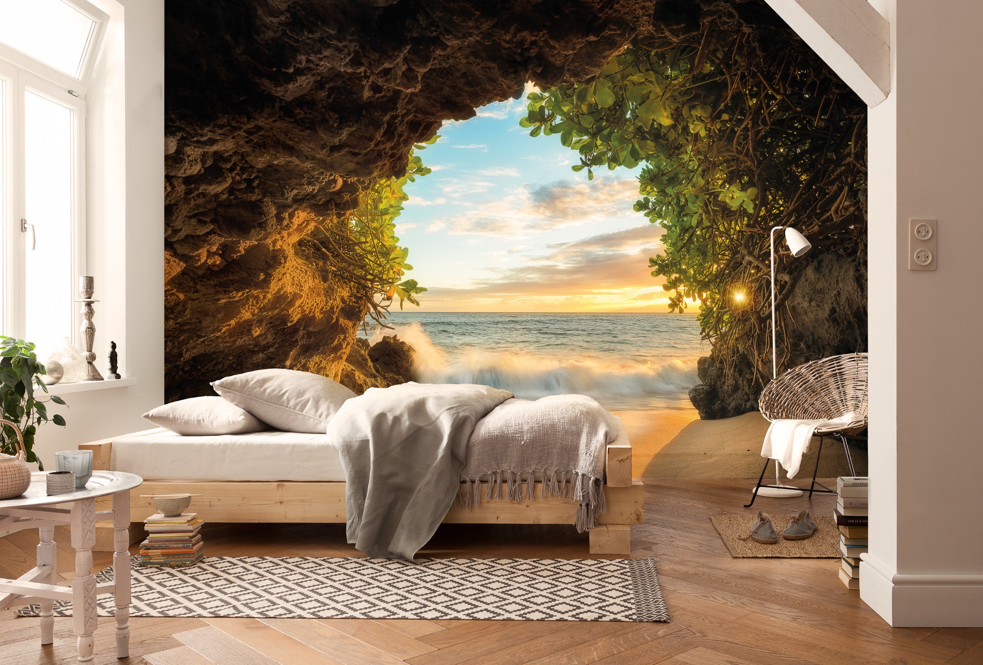 Barlang tengerparttal fali poszter