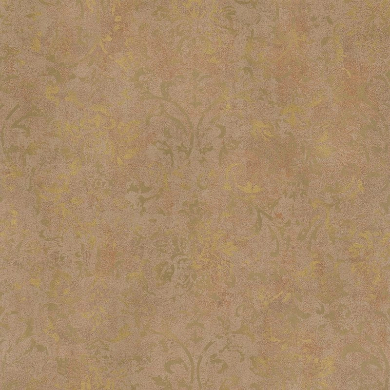 Barna arany design tapéta barokk damaszt mintával mosható vinyl