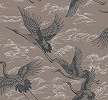 Barna dekor tapéta keleties daru madár mintával