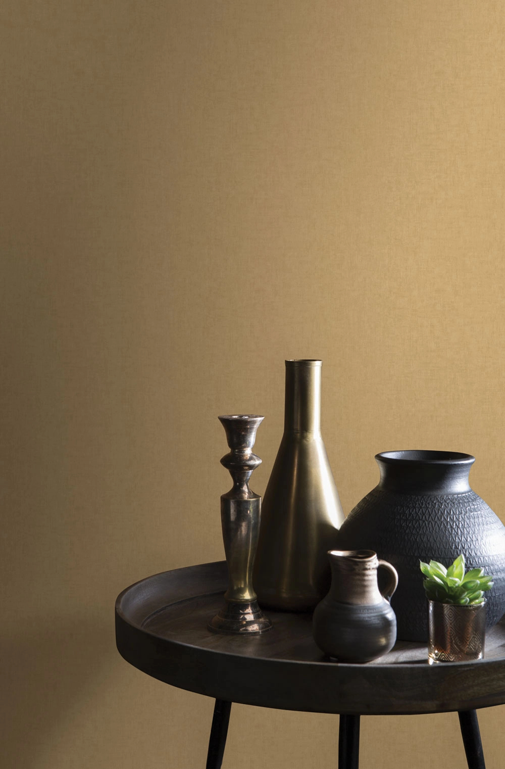 Barna textilhatású mosható vlies design tapéta